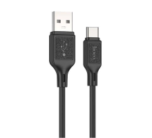 Кабель Hoco X90 Cool silicone USB-A to Type-C 15W 3A 1м black PLS-00-00114862
