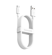 Кабель Baseus Simple Wisdom USB-A to Micro USB 2.1A 1.5м white (2pcs/set) PLS-00-00141118