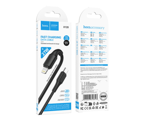 Кабель Hoco X120 Type-C to Lightning PD27W 3A 1м black PLS-00-00153969