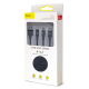 Кабель Baseus Combo 4в1 A to Micro USB+A to Lightning+A to C+Apple Watch Star Ring Series 15W 3.5A 1.2м (CA1T4-I0G) gray PLS-00-00139552