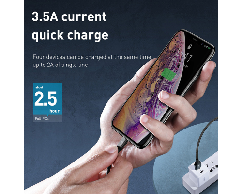 Кабель Baseus Combo 4в1 A to Micro USB+A to Lightning+A to C+Apple Watch Star Ring Series 15W 3.5A 1.2м (CA1T4-I0G) gray PLS-00-00139552