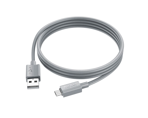 Кабель Hoco X107 USB-A to Micro USB 12W 2.4A 1м gray PLS-00-00135539
