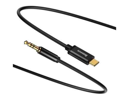 Audio кабель AUX Baseus Yiven M01 Type-C to 3.5мм 1.2м (CAM01-01) black PLS-00-00051495