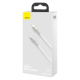 Кабель Baseus Cafule Metal Type-C to Type-C 100W 5A 2м (CATJK-D02) white PLS-00-00061036