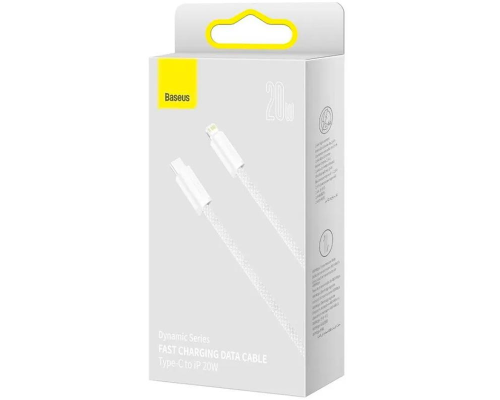 Кабель Baseus Dynamic Series Type-C to Lightning 20W 2.4A 1м (CALD000002) white PLS-00-00088288