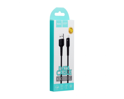 Кабель Hoco X30 Star USB-A to Lightning 1.2м black PLS-00-00051486