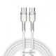 Кабель Baseus Cafule Metal Type-C to Type-C 100W 5A 2м (CATJK-D02) white PLS-00-00061036