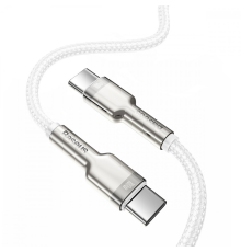 Кабель Baseus Cafule Metal Type-C to Type-C 100W 5A 2м (CATJK-D02) white PLS-00-00061036