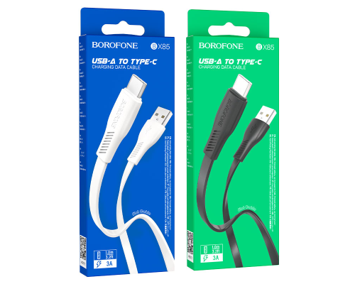 Кабель Borofone BX85 USB-A to Type-C 15W 3A 1м black PLS-00-00101484