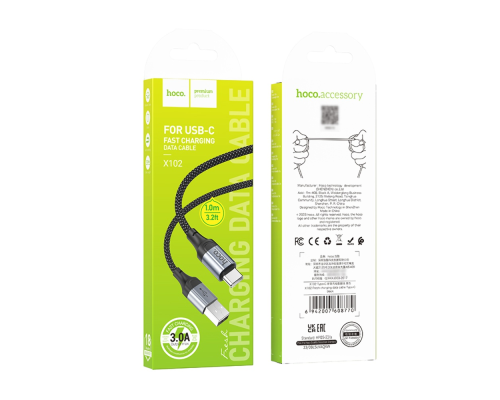 Кабель Hoco X102 USB-A to Type-C 15W 3A 1м black PLS-00-00139687