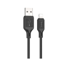 Кабель Hoco X90 Cool silicone USB-A to Lightning 12W 2.4A 1м black PLS-00-00114865