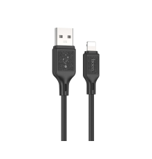Кабель Hoco X90 Cool silicone USB-A to Lightning 12W 2.4A 1м black PLS-00-00114865