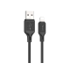 Кабель Hoco X90 Cool silicone USB-A to Lightning 12W 2.4A 1м black PLS-00-00114865