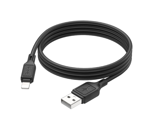 Кабель Hoco X90 Cool silicone USB-A to Lightning 12W 2.4A 1м black PLS-00-00114865