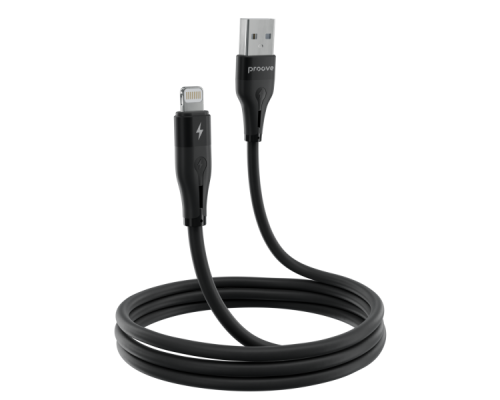 Кабель Proove Soft Silicone USB-A to Lightning 12W 2.4A 1м black PLS-00-00112637