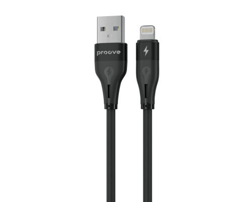 Кабель Proove Soft Silicone USB-A to Lightning 12W 2.4A 1м black PLS-00-00112637