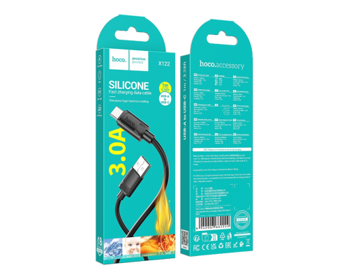 Кабель Hoco X122 USB-A to Type-C 15W 3A 1м black PLS-00-00154554