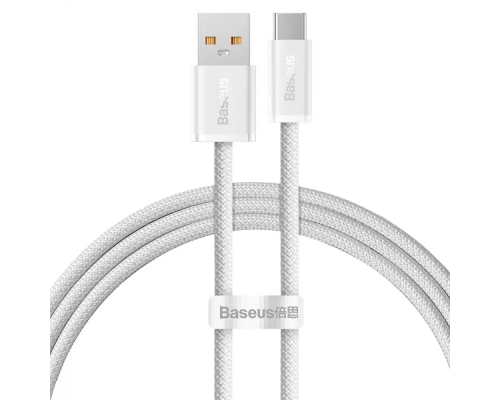 Кабель Baseus Dynamic Series Fast Charging USB-A to Type-C 100W 5A 1м (CALD000602) white PLS-00-00120047