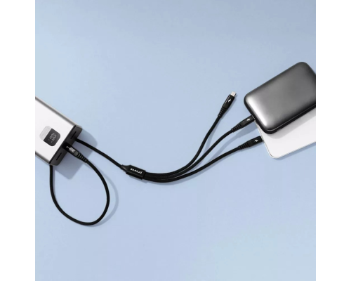 Кабель Proove Hydra 3в1 Type-C + Micro USB + Lightning 15W 3A 1.2м black PLS-00-00137815