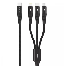 Кабель Proove Hydra 3в1 Type-C + Micro USB + Lightning 15W 3A 1.2м black PLS-00-00137815