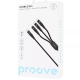 Кабель Proove Hydra 3в1 Type-C + Micro USB + Lightning 15W 3A 1.2м black PLS-00-00137815