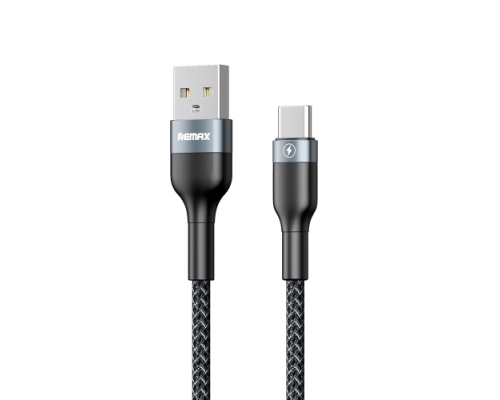 Кабель Remax RC-124a USB-A to Type-C 2.4A 1м black PLS-00-00050515