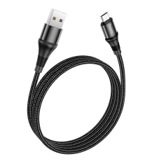 Кабель Hoco X50 USB-A to Micro USB 12W 2.4A 1м black PLS-00-00056202