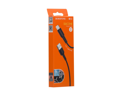 Кабель Borofone BX30 Silicone USB-A to Lightning 12W 2.4A 1м black PLS-00-00061603