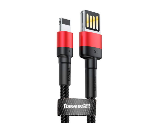 Кабель Baseus Cafule Special Edition USB-A to Lightning 20W 2.4A 1м (CALKLF-G91) black red PLS-00-00051957