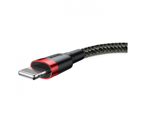 Кабель Baseus Cafule USB-A to Lightning 12W 1.5A 2м (CALKLF-C19) black red PLS-00-00041453