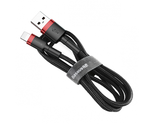 Кабель Baseus Cafule USB-A to Lightning 12W 1.5A 2м (CALKLF-C19) black red PLS-00-00041453
