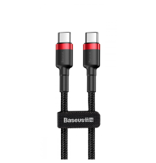 Кабель Baseus Cafule Type-C to Type-C 60W 3A 1м (CATKLF-G91) black red PLS-00-00079846