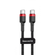 Кабель Baseus Cafule Type-C to Type-C 60W 3A 1м (CATKLF-G91) black red PLS-00-00079846