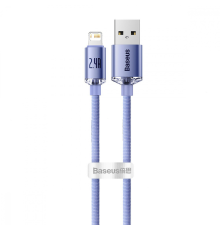 Кабель Baseus Crystal Shine Series USB-A to Lightning 12W 2.4A 1.2м (CAJY000005) purple PLS-00-00091312
