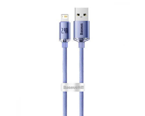 Кабель Baseus Crystal Shine Series USB-A to Lightning 12W 2.4A 1.2м (CAJY000005) purple PLS-00-00091312