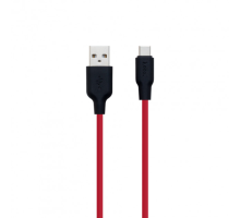 Кабель Hoco X21 Silicone USB-A to Type-C 1м black red PLS-00-00051262