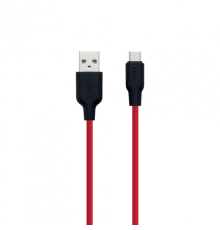 Кабель Hoco X21 Silicone USB-A to Type-C 1м black red PLS-00-00051262