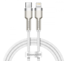 Кабель Baseus Cafule Metal Type-C to Lightning 20W 2.4A 1м (CATLJK-A02) white PLS-00-00061031