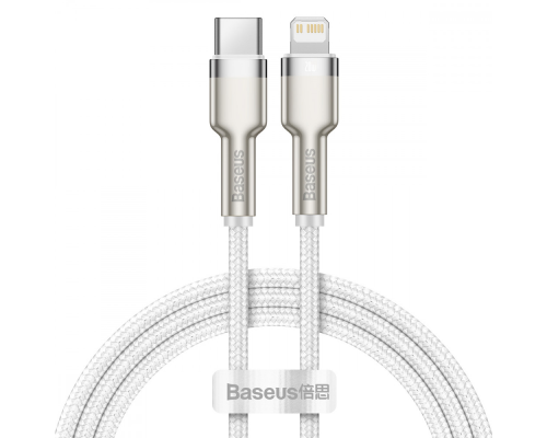 Кабель Baseus Cafule Metal Type-C to Lightning 20W 2.4A 1м (CATLJK-A02) white PLS-00-00061031