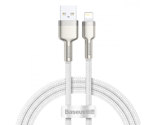 Кабель Baseus Cafule Metal USB-A to Lightning 20W 2.4A 1м (CALJK-A02) white PLS-00-00061029