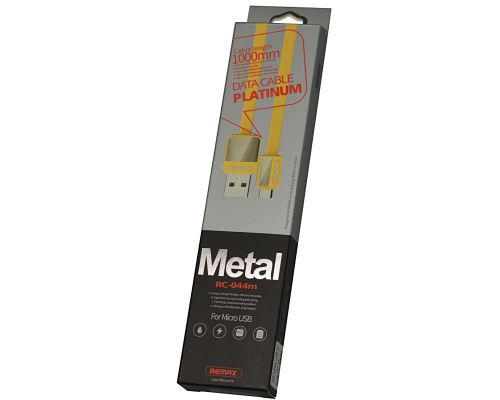 Кабель Remax RC-044m USB-A to Micro USB 2.4A 1м gold PLS-00-00014864
