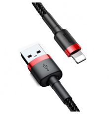 Кабель Baseus Cafule USB-A to Lightning 12W 1.5A 2м (CALKLF-C19) black red PLS-00-00041453
