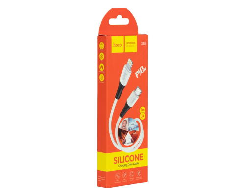 Кабель Hoco X82 Silicone Type-C to Lightning 20W 3A 1м white PLS-00-00120409