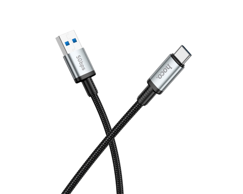 Мультимедійний кабель Hoco US10 USB-A to Type-C3.0 5Gbit/s 0.5м black PLS-00-00135570