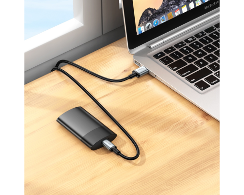 Мультимедійний кабель Hoco US10 USB-A to Type-C3.0 5Gbit/s 0.5м black PLS-00-00135570
