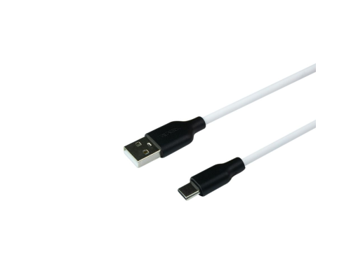 Кабель Ridea RC-M124 Soft USB-A to Type-C 15W 3A 1м black white PLS-00-00104446