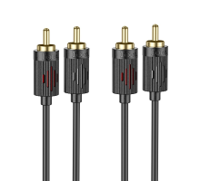 Audio кабель AUX Hoco UPA29 2RCA to dual RCA 1.5м black PLS-00-00127992