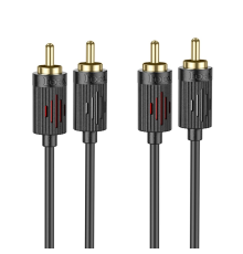 Audio кабель AUX Hoco UPA29 2RCA to dual RCA 1.5м black PLS-00-00127992