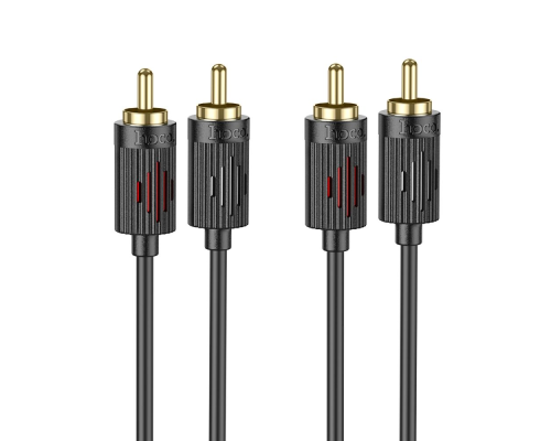 Audio кабель AUX Hoco UPA29 2RCA to dual RCA 1.5м black PLS-00-00127992