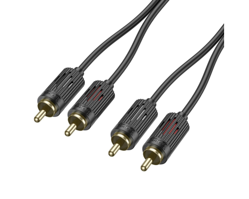 Audio кабель AUX Hoco UPA29 2RCA to dual RCA 1.5м black PLS-00-00127992